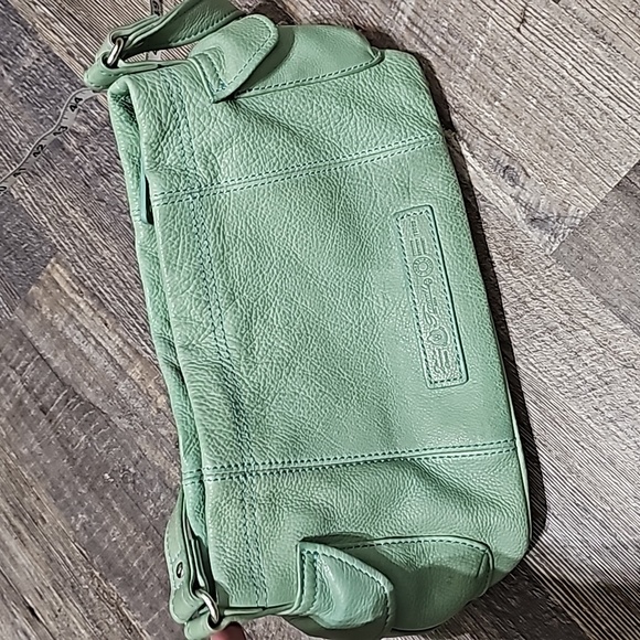 Fossil Mint Green Pebbled Leather Hand Bag - Picture 3 of 13